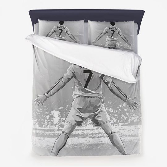 Ronaldo Bedding Set Football Bedcovers Ronaldo Blanket Pillow Soccer Bedclothes Bedroom gift for boy