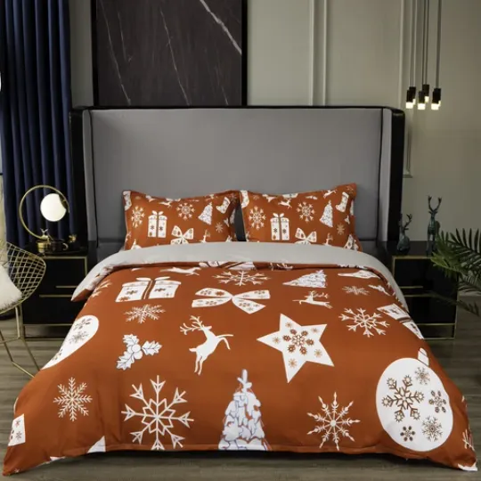 3D Christmas Elements Bedding Set | Christmas Gift | Christmas Decor