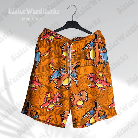 Charmander Evolution Comic Hawaiian Shirt Fire Type Shirt Anime Shirt Charizard Gifts