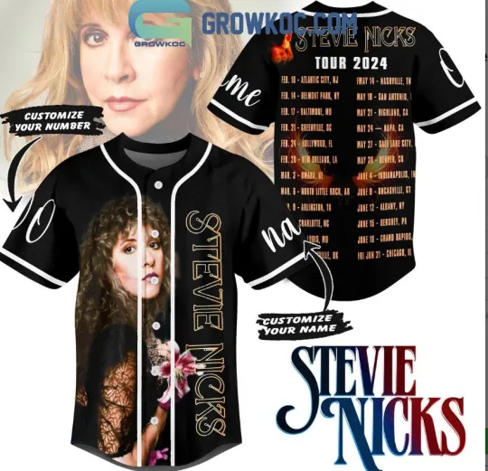 Stevie Nicks Tour 2024 Personalized Baseball Jersey
