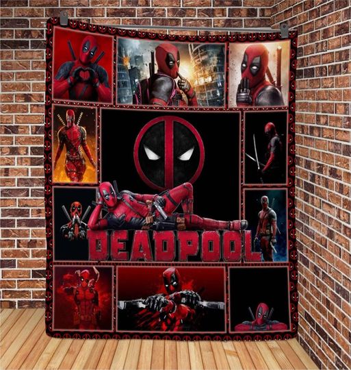 Deadpool Marvel Blanket | Deadpool Wade Wilson Blanket | Deadpool Avengers Superhero Throw Blanket for Bed Couch Sofa