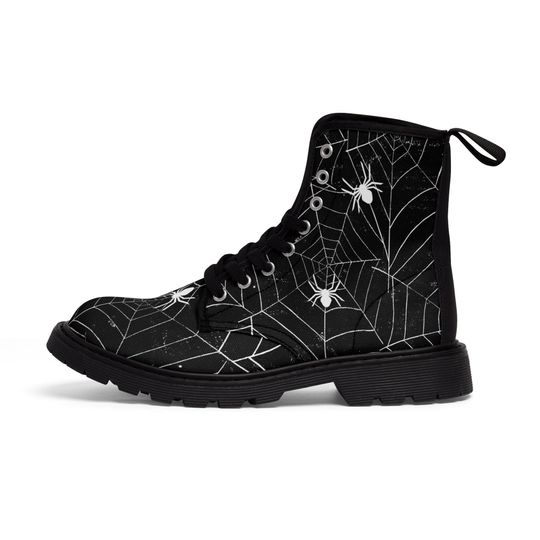 Women's Spider Web Boots - Halloween Design, Trendsetting & Comfy