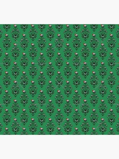 Christmas Haunted Mansion Dark Green Socks