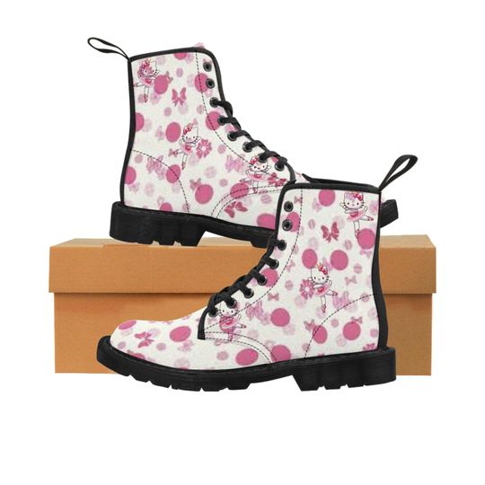 Hello Kitty Pink Women's Canvas Boots