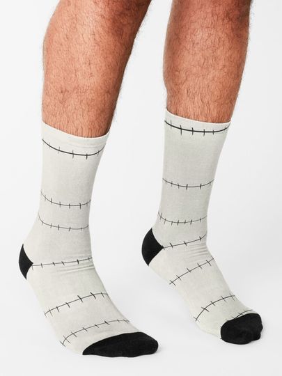 Stitches White Jack Skellington Inspired Socks