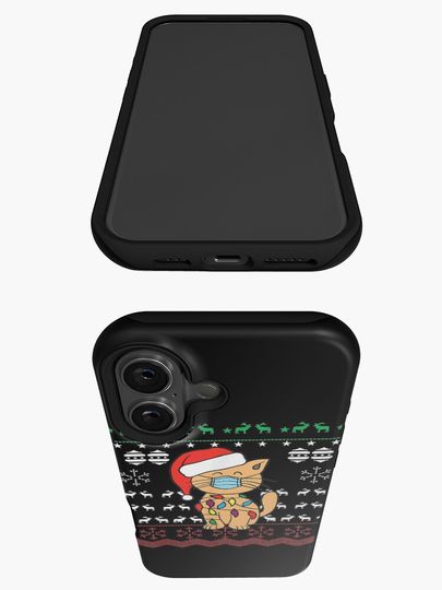 Cat Face Mask Light Chain Christmas iPhone Case