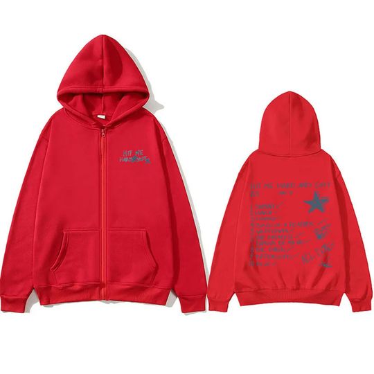 Hit Me Hard and Soft Zipper Hoodie