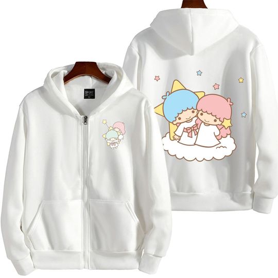 Little Twin Stars Men Zip Up Hoodie