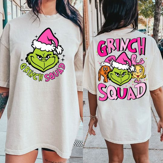 Retro Pink Grinc Squad Sweatshirt, Retro Christmas Sweatshirt