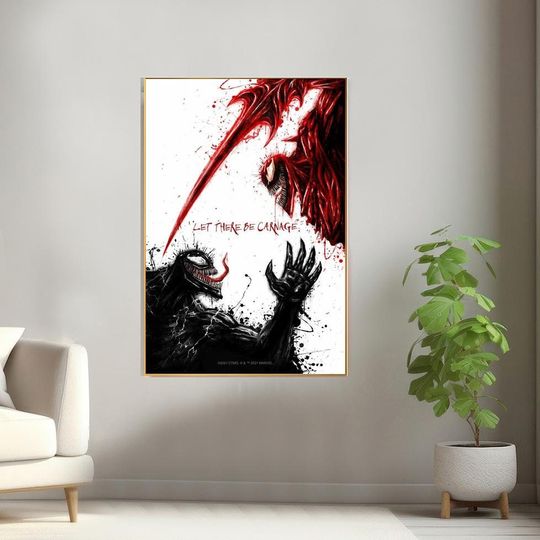 Venom Movie Poster, Canvas Print, Wall Art Canvas Painting Living Room Bedroom Docor,Fan Gift