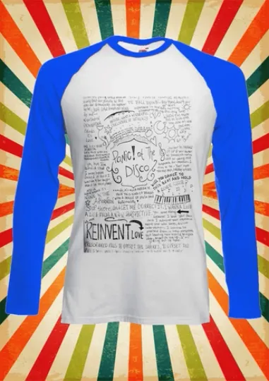 Panic At The Disco Band Lyric Men Women Long Short Sleeve Baseball Shirt