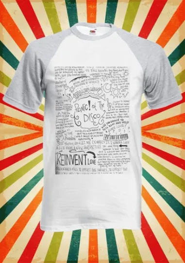 Panic At The Disco Band Lyric Men Women Long Short Sleeve Baseball Shirt