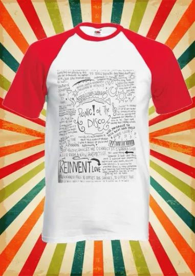 Panic At The Disco Band Lyric Men Women Long Short Sleeve Baseball Shirt