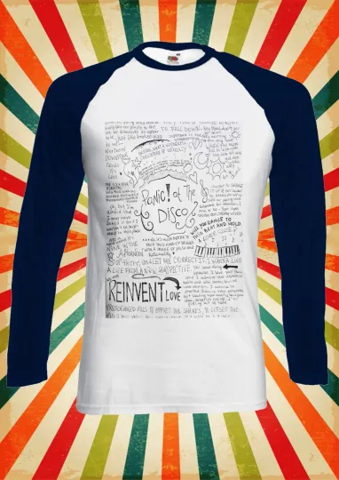 Panic At The Disco Band Lyric Men Women Long Short Sleeve Baseball Shirt