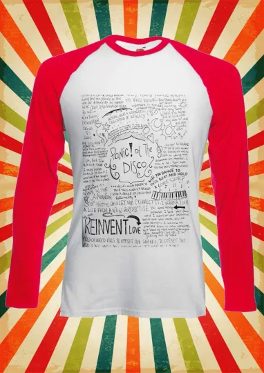 Panic At The Disco Band Lyric Men Women Long Short Sleeve Baseball Shirt
