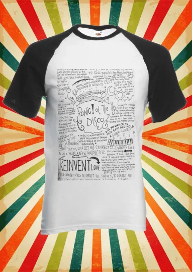 Panic At The Disco Band Lyric Men Women Long Short Sleeve Baseball Shirt