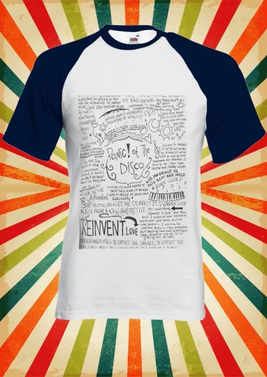 Panic At The Disco Band Lyric Men Women Long Short Sleeve Baseball Shirt