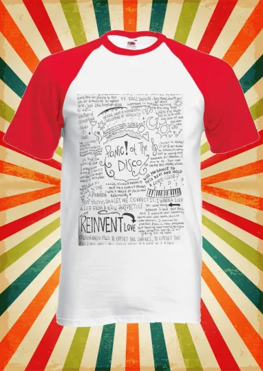 Panic At The Disco Band Lyric Men Women Long Short Sleeve Baseball Shirt