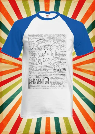 Panic At The Disco Band Lyric Men Women Long Short Sleeve Baseball Shirt