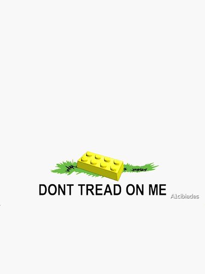 DONT TREAD ON ME - GADSDEN YELLOW LEGO Sticker
