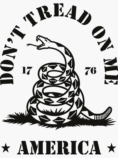 American Gadsden flag Don't Tread On Me 1776 Sticker