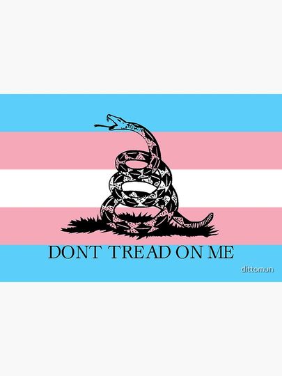 Don't Tread On Me/Trans Pride flag Sticker
