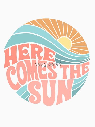 Pink Groovy Here Comes the Sun Classic T-Shirt