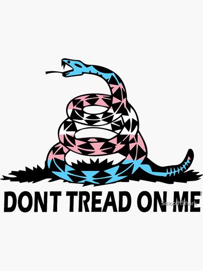 Don't Tread On Me - Trans Pride Flag Sticker