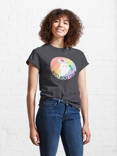 Boo Boo Crew Nurse Ghost Halloween Classic T-Shirt