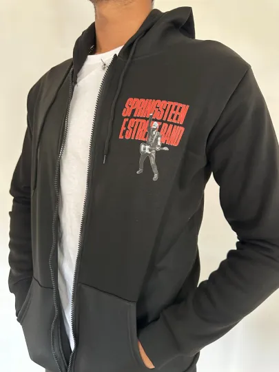 Bruce Springsteen and E Street Rock Band 2024 Tour Zipper Zip-up Hoodie