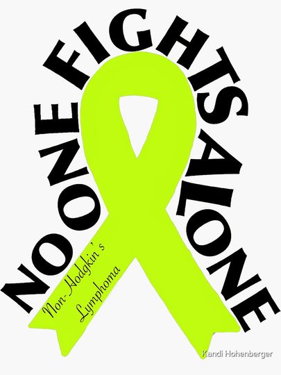 NON-HODGKIN'S LYMPHOMA, NO ONE FIGHTS ALONE Sticker