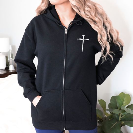Jesus has my Back Zip Up Hoodie