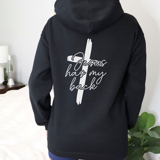 Jesus has my Back Zip Up Hoodie