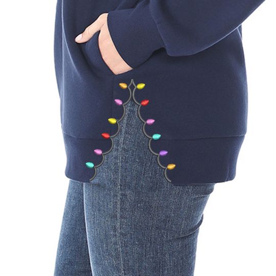 Christmas lights split Embroidery, Christmas Lights embroidery, Bow Embroidery, Coquette Christmas