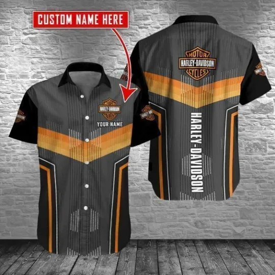 Haarleyy Davidson Black Grey Hawaiian 3D All Size