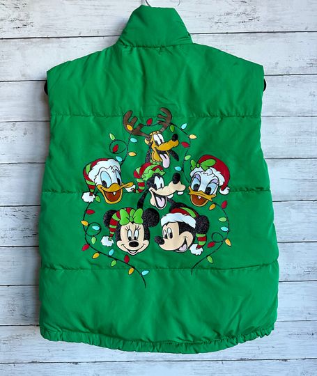 Disneyland Christmas Puffer Sleeveless Jacket