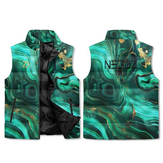 Malachite Unisex Sleeveless Jacket | Winter Clothing | Gift Ideas
