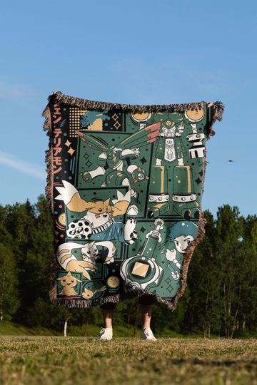 Anime Terriermon Woven Cozy Blanket