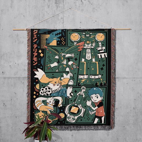 Anime Terriermon Woven Cozy Blanket