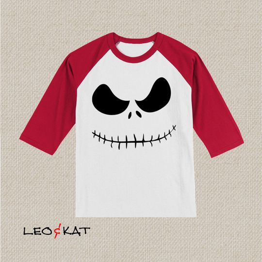 Jack Skellington Unisex 3\4 Sleeve Baseball Tee