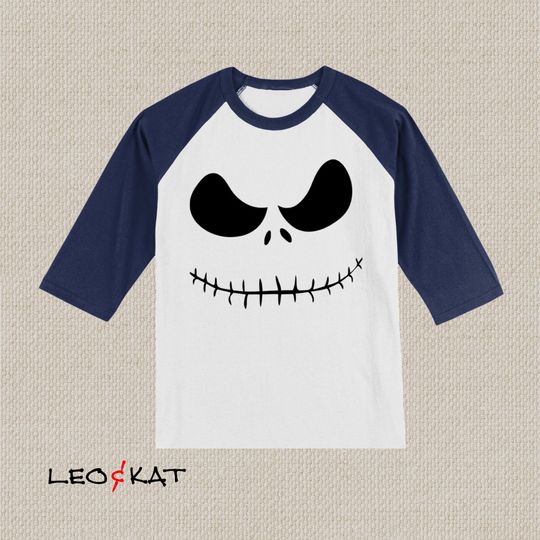 Jack Skellington Unisex 3\4 Sleeve Baseball Tee