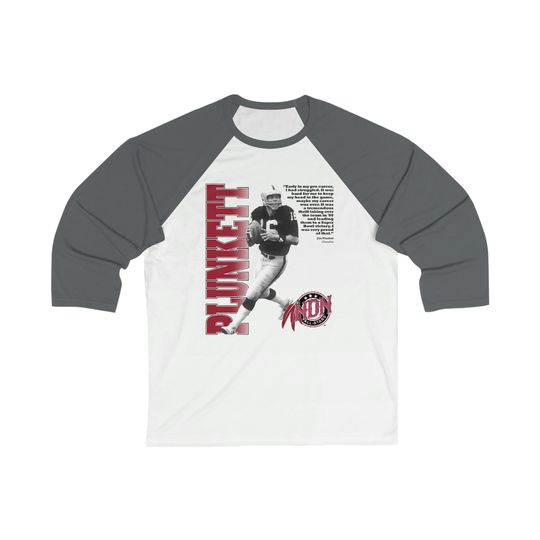 NDN All-Star #14 Jim Plunkett 3/4 Sleeve Baseball Tee