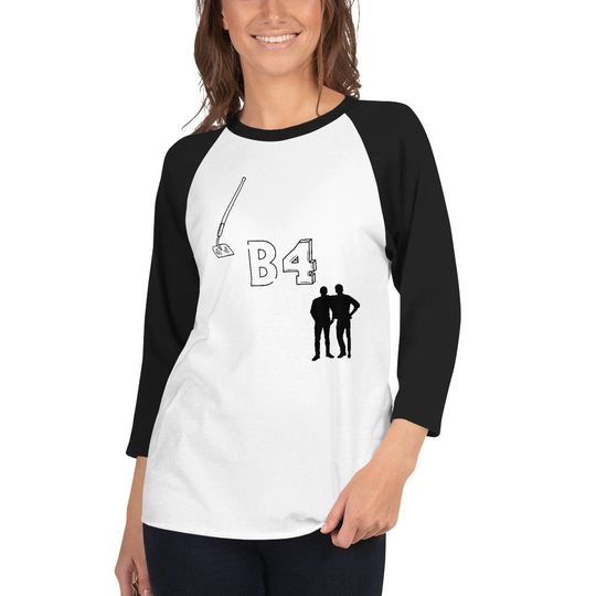 Hoes Before Bros Unisex 3\4 Sleeve Baseball Tee