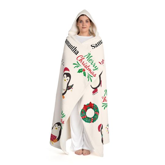 Green Christmas Hooded Blanket | Winter | Christmas Gift