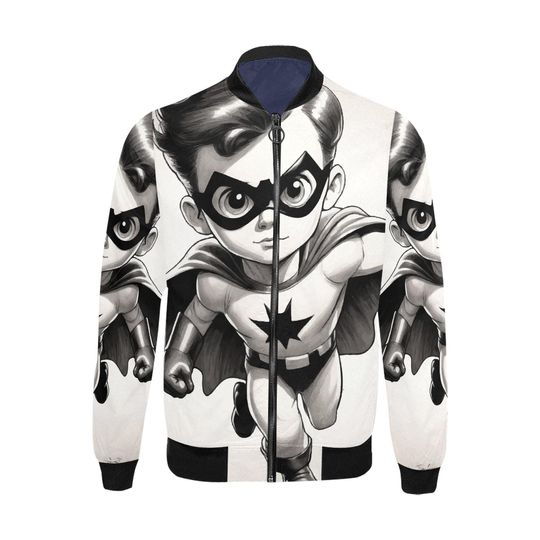Bomber Jacket Superhero Superhero Retro Art Cartoon Jacket Comics Supe Hero