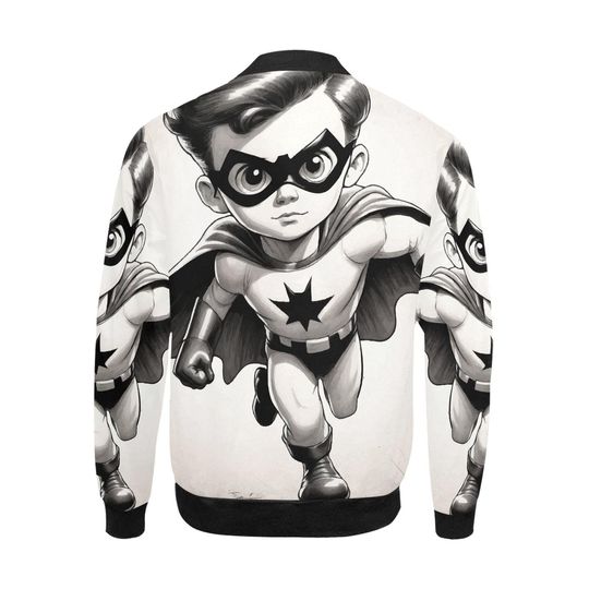 Bomber Jacket Superhero Superhero Retro Art Cartoon Jacket Comics Supe Hero