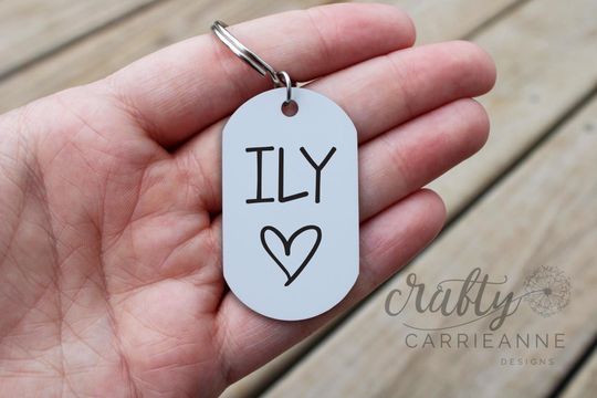 Personalized Text Keychain, Doubled Sided Picture Keychain, 1st Anniversary Boyfriend Gift, Girlfriend Gift Idea