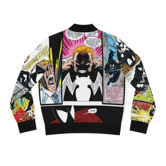 The Amazing Spiderman Comic Book Superhero Love Bomber Jacket