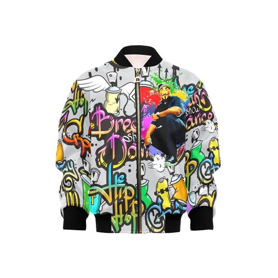 bomber jacket with pockets Gangsta Bear B-Boy Rap Hip Hop Homy