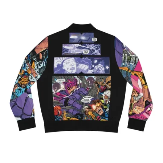Wolverine X-Men Animated Series X-men 97 90's Comic Book Bomber Jacket